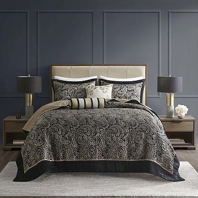 Jacquard Bedspread Set with Throw Pillows