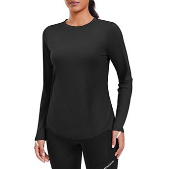 PINSPARK Women's Long Sleeve SPF50+ Rash Guard Top Moisture Wicking Hiking Shirt with Thumbholes