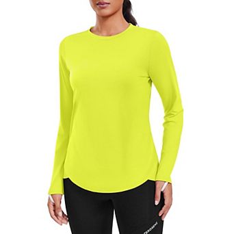 Pinspark Women's Long Sleeve SPF50+ Rash Guard Top Moisture Wicking Hiking Shirt with Thumbholes