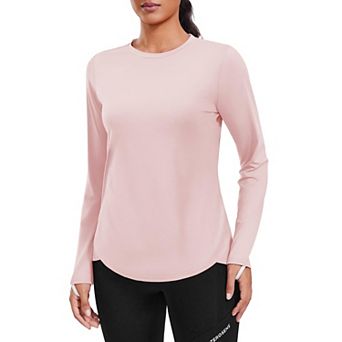 PINSPARK Women's Long Sleeve SPF50+ Rash Guard Top Moisture Wicking Hiking Shirt with Thumbholes