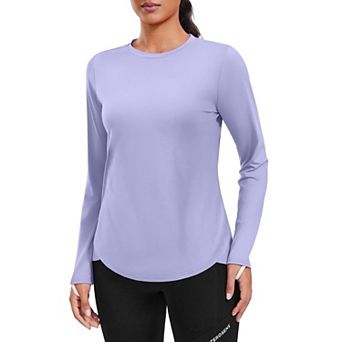 PINSPARK Women's Long Sleeve SPF50+ Rash Guard Top Moisture Wicking Hiking Shirt with Thumbholes