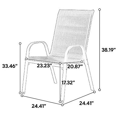 YQNUCO Lawn Chairs, Outdoor Camping Chairs with Armrest Backrest, Breathable for Garden Patio Yard