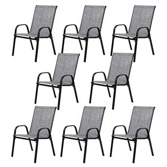 YQNUCO Lawn Chairs, Outdoor Camping Chairs with Armrest Backrest, Breathable for Garden Patio Yard