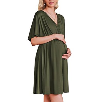 Ekouaer Labor and Delivery Gown for Hospital Maternity Nursing Dress Nightgown Pajamas