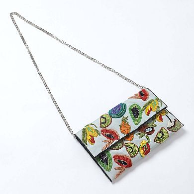 Fruit Embroidered Clutch