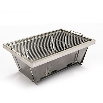 Foldable Portable Stainless Steel Charcoal BBQ Grill