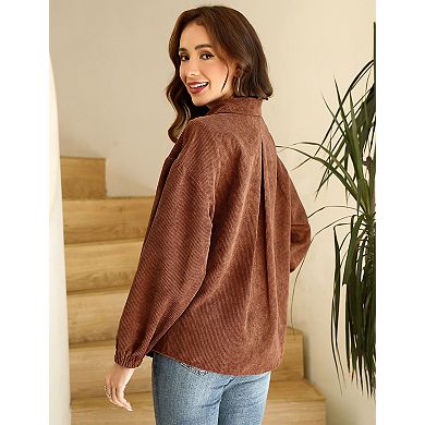 Women's Long Sleeve Button Down Coats