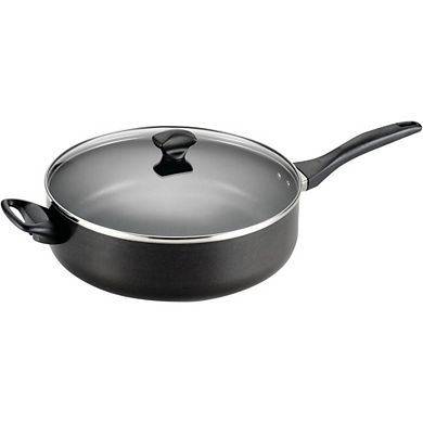 Zoulao 6-Quart Black Nonstick Saute Pan, Dishwasher Safe with Helper Handle
