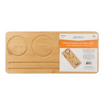 John Bead 13x28.5x1cm Bamboo Wood Jewelry Beading Board for Mini Bracelet Making