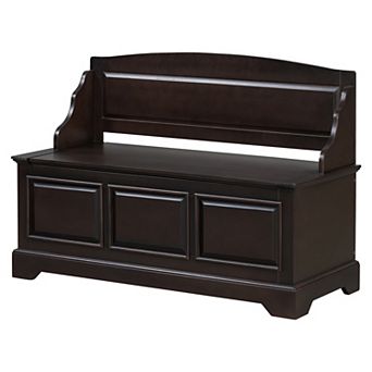 KWPZQEB Rustic Shoe Bench, Wodden Storage Bench with Hidden Storage and Cushion for Entryway