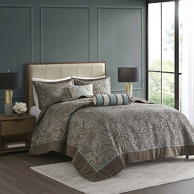 Jacquard Bedspread Set with Throw Pillows