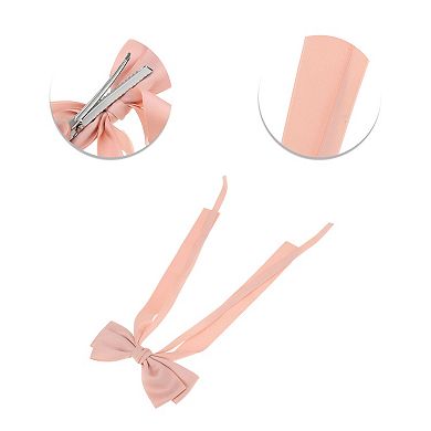 Bow Double Ribbon Duckbill Hair Clips for Home 1 Pc