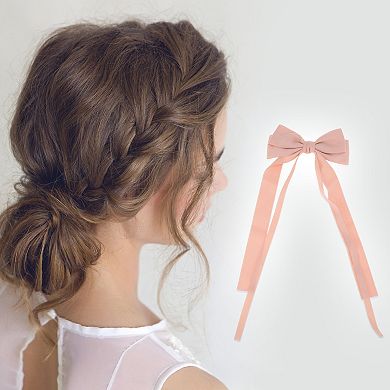 Bow Double Ribbon Duckbill Hair Clips for Home 1 Pc