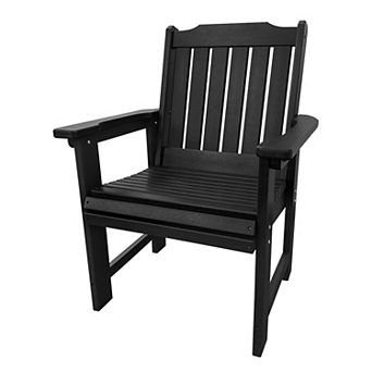 HDPE Patio Dining Chair, Outdoor Chair with 18/8 Stainless Steel Hardware, Heavy Duty 600 LBS