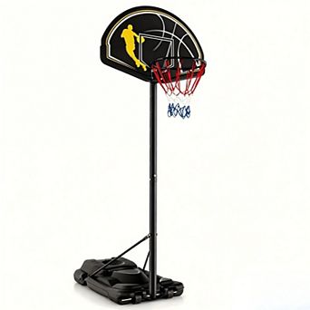 Portable Adjustable Basketball Hoop System with 43.5 x 28 in Backboard