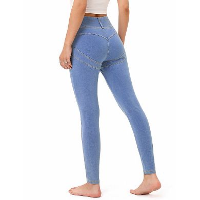 Women's Denim Leggings High Waisted Skinny Pants