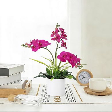 Real Touch Purple Orchid in Vase for Home/Wedding