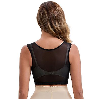 2 Packs Women's Double Front Closure Push-Up Shapewear Wide Straps Band Posture Corrector Tank