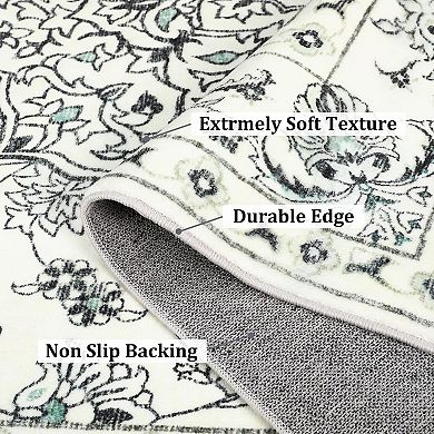 Imitation Cashmere Washed Foldable Printed Carpet Persia Feng Hua Luo Qing