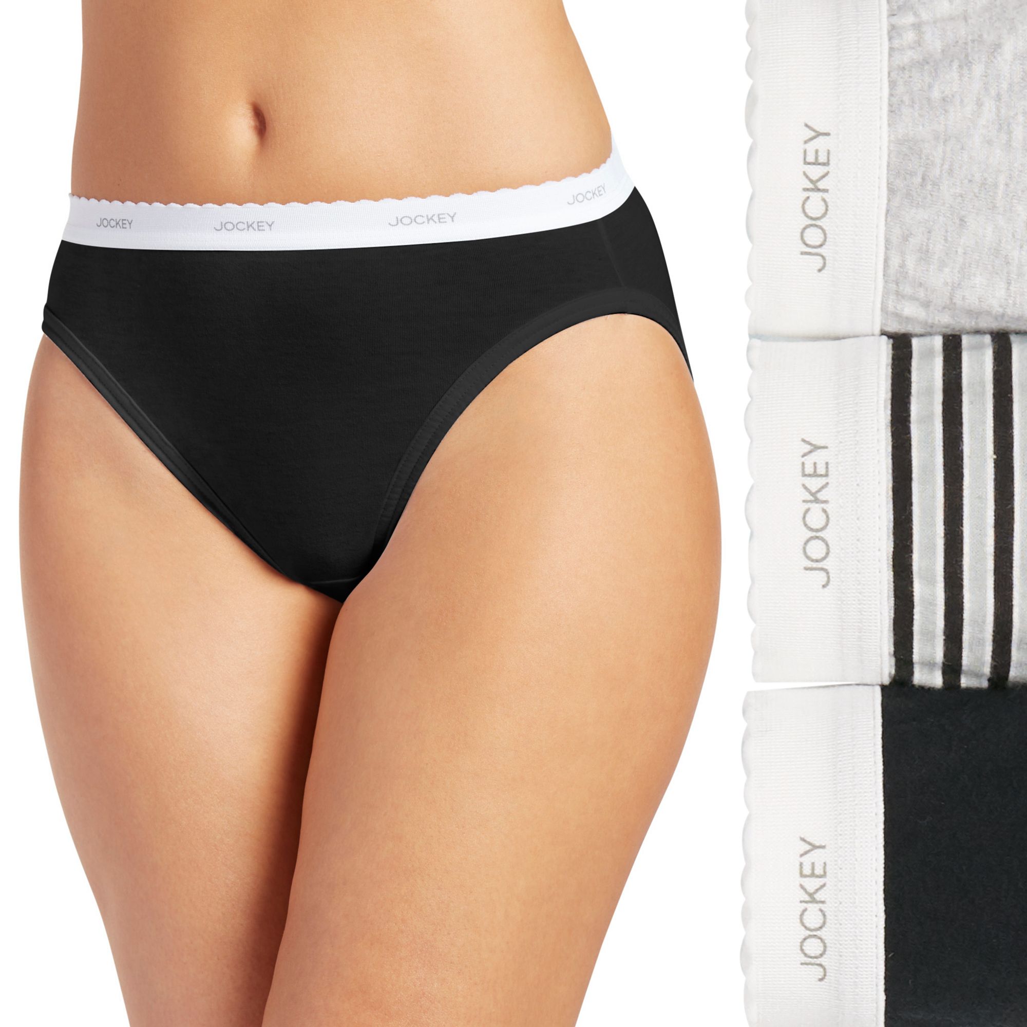 Womens Jockey® Classics 3-pk. French-Cut Brief Panty Set 9480, Size: 5, G