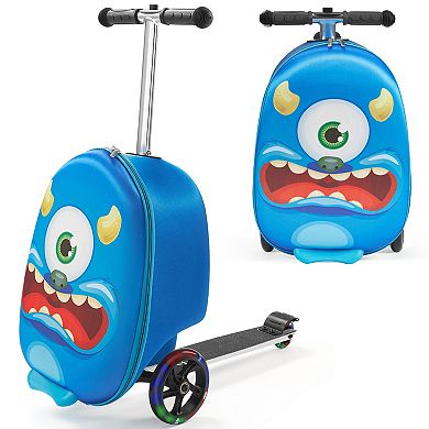Ride-on Luggage 20-in. Carry-On Scooter Suitcase with Flash Wheels