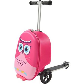 Ride-on Luggage 20 in Carry-On Scooter Suitcase with Flash Wheels
