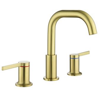 8 in Widespread Double Handle Bathroom Faucet with Quick Connect Hose, Water Supply Hose