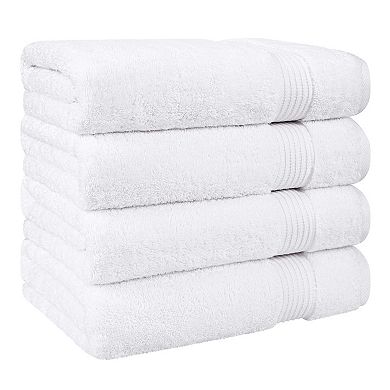 4 Piece Bath Towels For Bathroom Extra Large Soft Plush Set