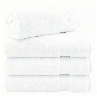 4 pc Bath Towels For Bathroom Extra Large Soft Plush Set