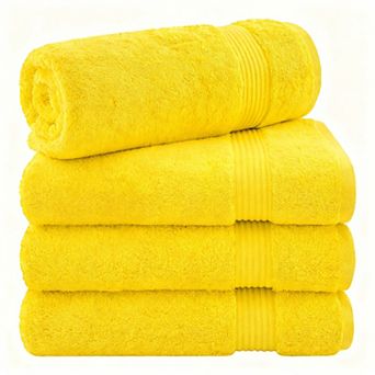 4 pc Bath Towels For Bathroom Extra Large Soft Plush Set