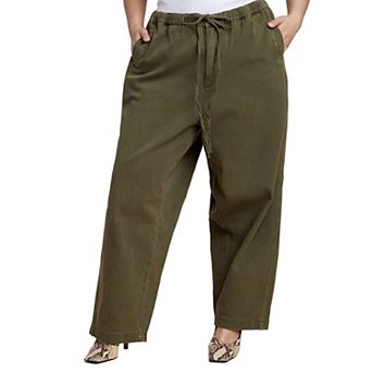 ELOQUII Women's Plus Size Adjustable Drawstring Casual Pant