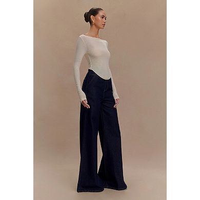 Women's High Waist Loose Wide Leg Jeans