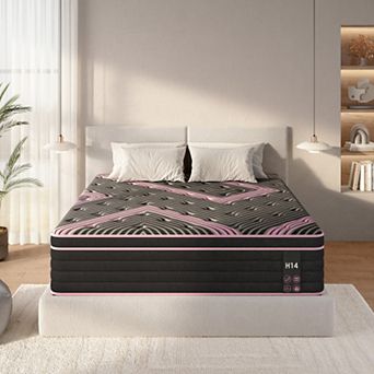 KWPZQEB 10 Inch Hybrid Mattress with Individually Pocketed Innerspring, Medium Firm