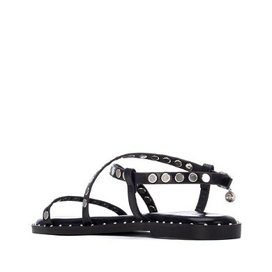 XTI Women's Studded Strappy Sandals 145357