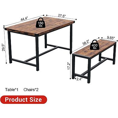 3 Piece Dining Table Set for 4