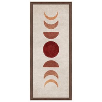 Amanti Art Framed Fabric Pinboard, Bej Moon Phases Printed Bulletin Board