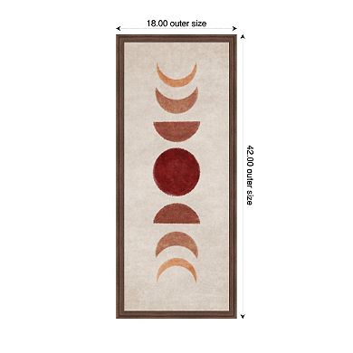 Amanti Art Framed Fabric Pinboard, Bej Moon Phases Printed Bulletin Board
