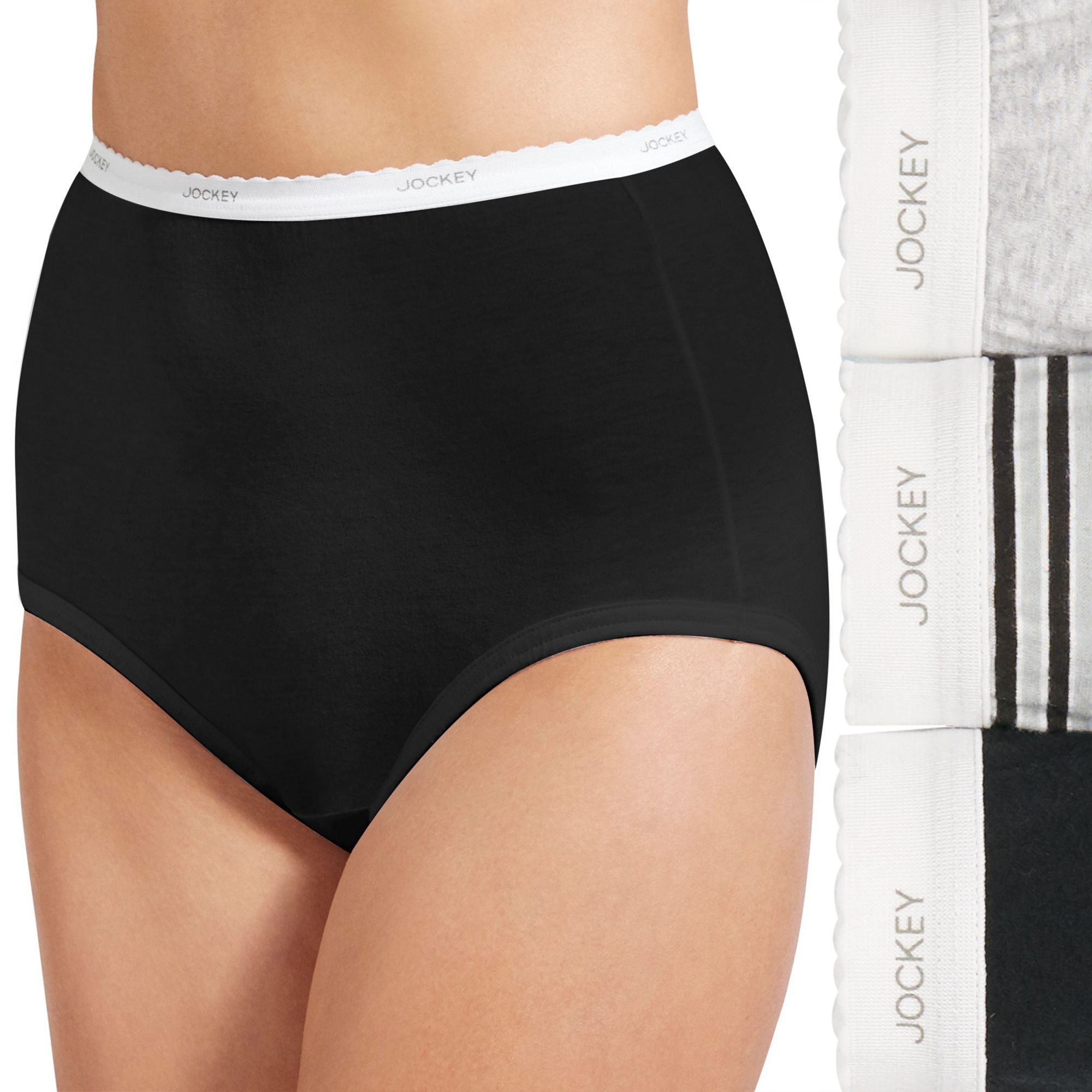 Plus Size Jockey® Classics 3-pk. Brief Panty Set 9483, Womens, Gray Asst