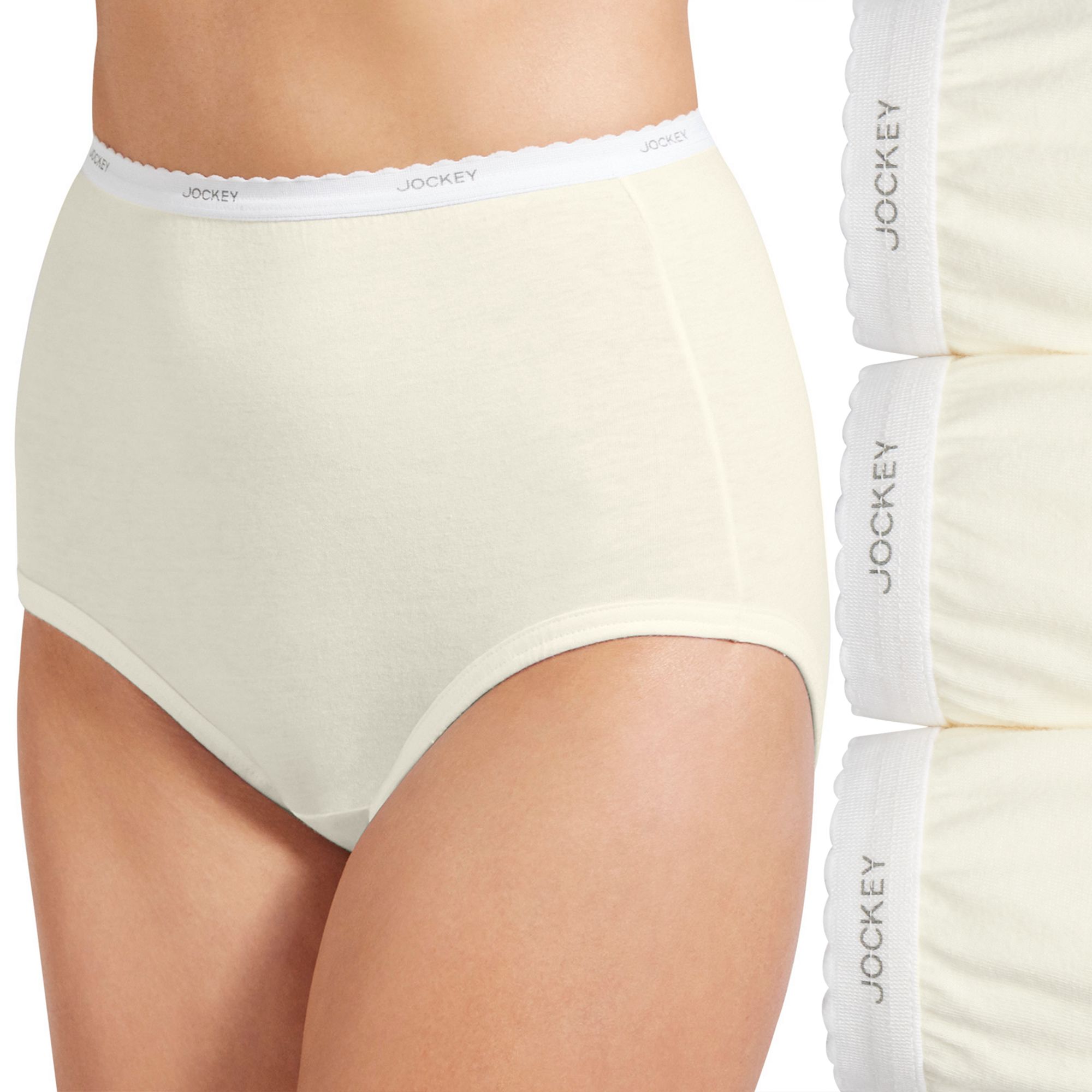Plus Size Jockey® Classics 3-pk. Brief Panty Set 9483, Womens, Ivory Pear