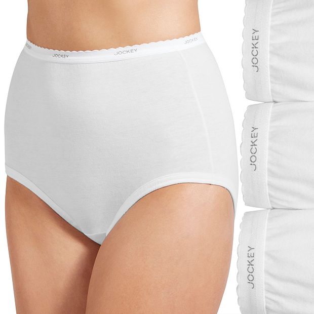 JOCKEY 3 WHITE CLASSIC BRIEFS SIZE 38 RN 61683 NEW NO PACKAGE 100