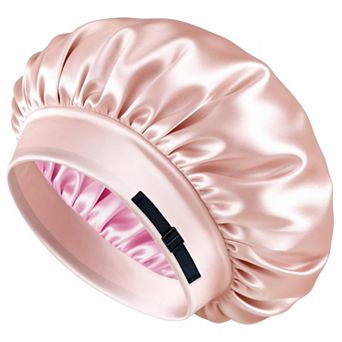 Silk Satin Sleep Cap Adjustable Reversible Double Layered Night Hair Cover
