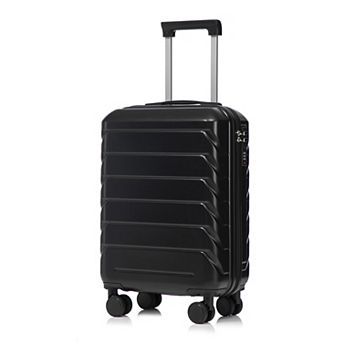 KWPZQEB 20 Inch Silent Wheels Carry on Suitcase with ABS Hard Shell & Compartmental Design