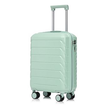 KWPZQEB 20 Inch Silent Wheels Carry on Suitcase with ABS Hard Shell & Compartmental Design