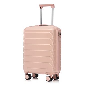 KWPZQEB 20 Inch Silent Wheels Carry on Suitcase with ABS Hard Shell & Compartmental Design