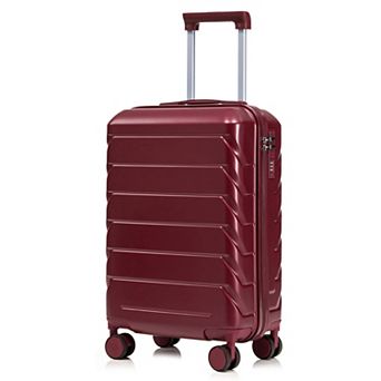 KWPZQEB 20 Inch Silent Wheels Carry on Suitcase with ABS Hard Shell & Compartmental Design