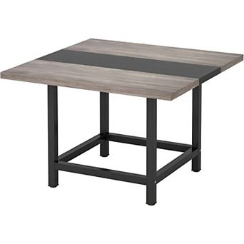 Wood and Metal Dining Table for Small Spaces, Apartments, or Patio Use