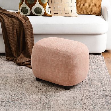 Upholstered Footrest Round Ottoman