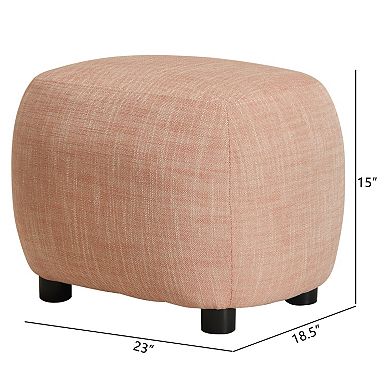 Upholstered Footrest Round Ottoman
