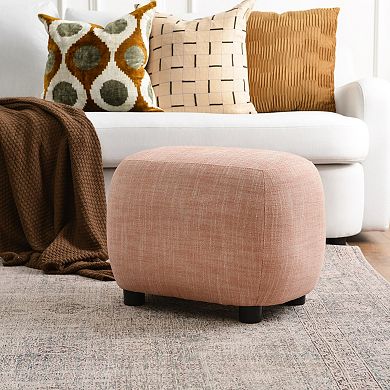 Upholstered Footrest Round Ottoman