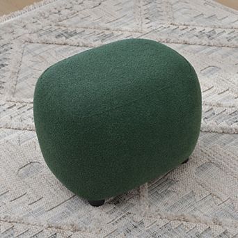 Upholstered Footrest Round Ottoman